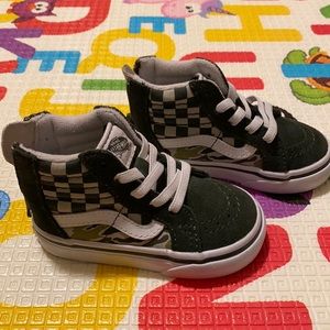 Vans Old Skool Green Army/ Checkered High Top